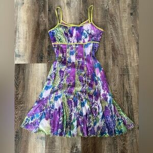 Joseph Ribkoff Y2K purple floral dress